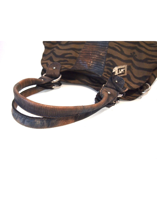 Fendi Diablo Rigata Tela Marrone