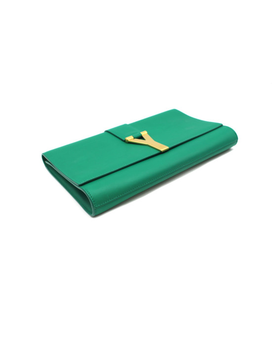Saint Laurent Pochette Pelle Verde