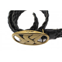 Saint Laurent Cintura Pelle Intrecciata