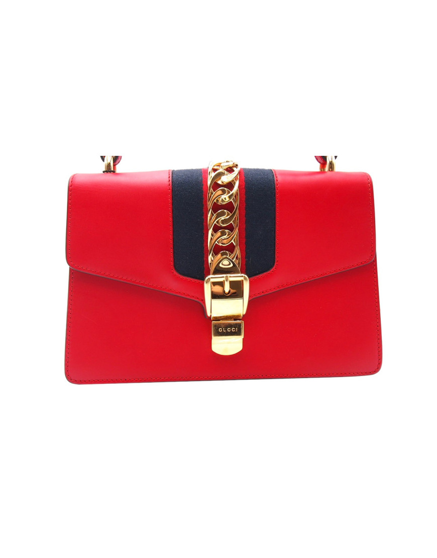 Gucci Silvye Pelle Rossa
