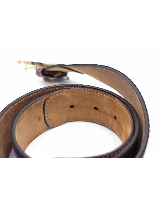 Gucci Cintura Interlocking Tela Viola