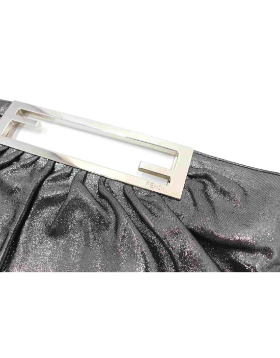 Fendi Pochette Tela Argentata