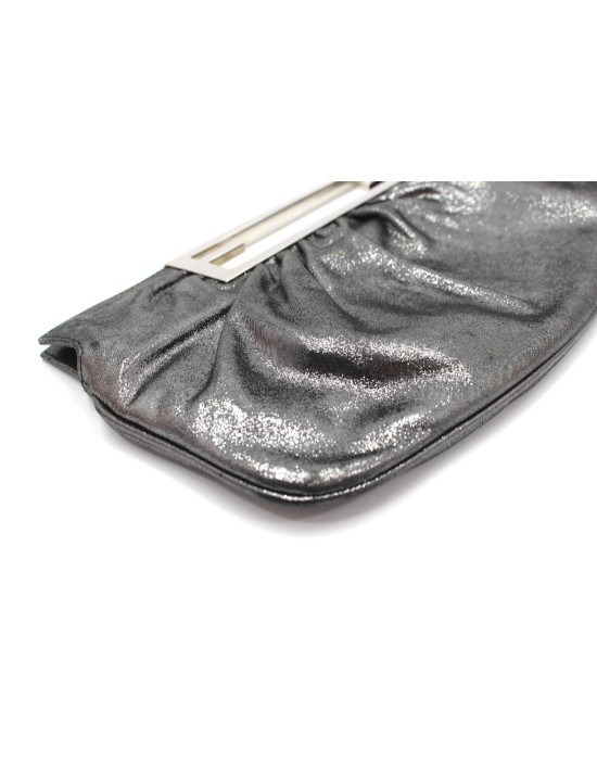 Fendi Pochette Tela Argentata