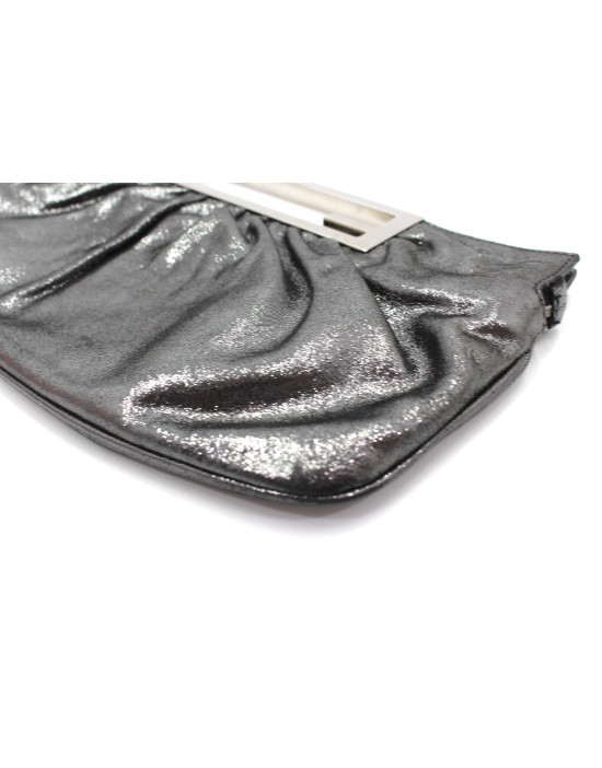 Fendi Pochette Tela Argentata