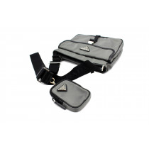 Prada Tracolla Tela Grigia