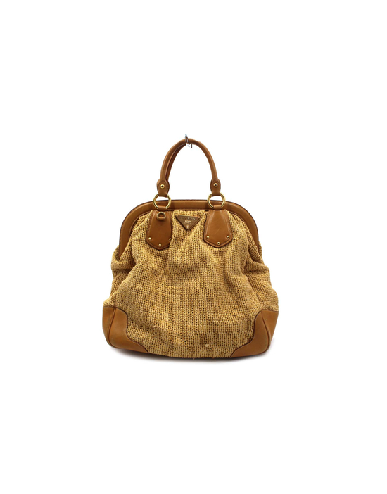 Prada Shopping Rafia Beige