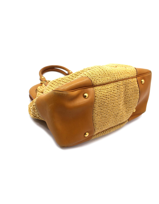 Prada Shopping Rafia Beige