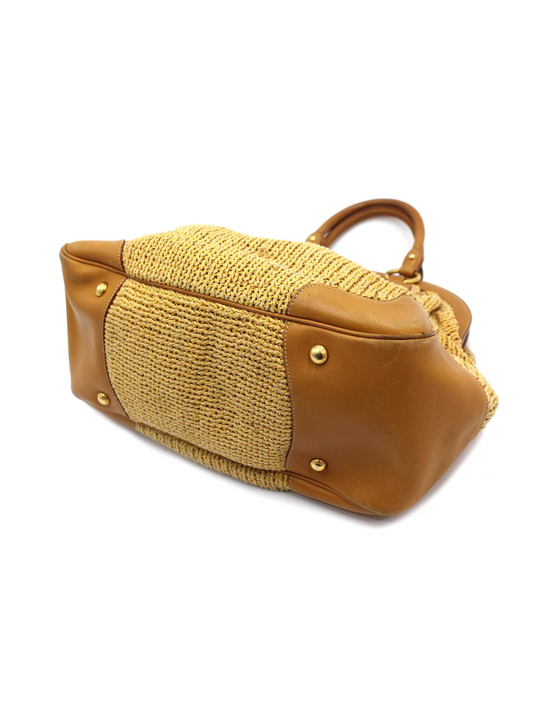 Prada Shopping Rafia Beige