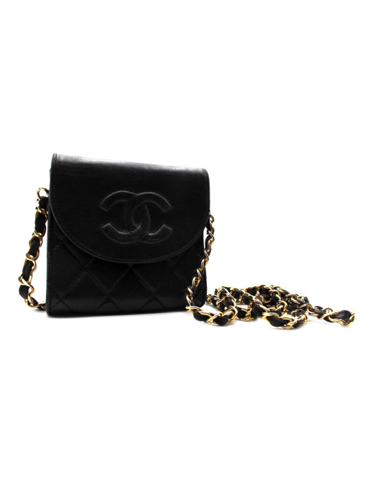 Chanel Tracolla Pelle Nera