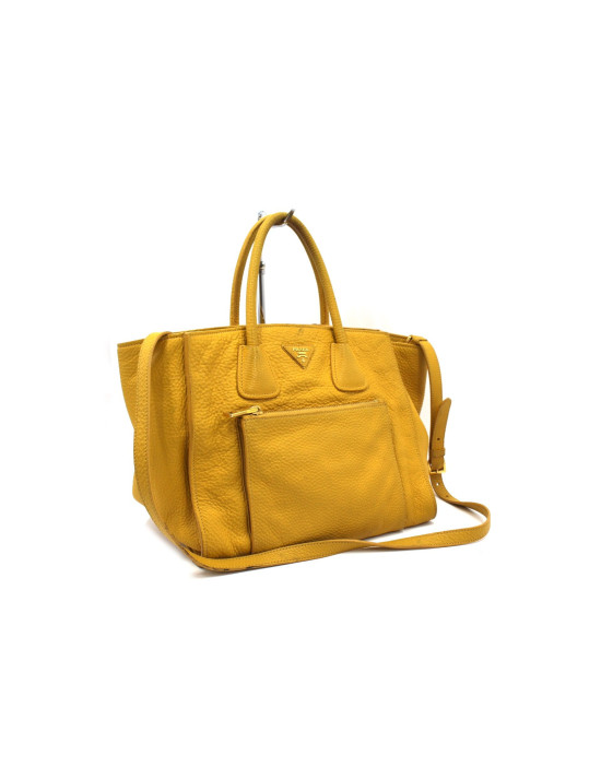 Prada Shopping Pelle Gialla
