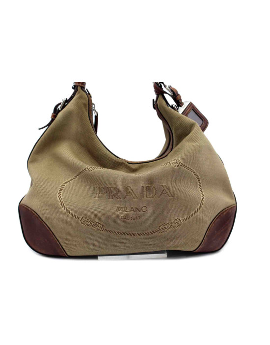Prada Shopping Tela Beige