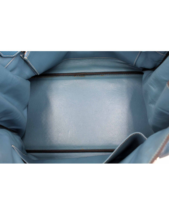 Hermes Birkin 40 Pelle Azzurro