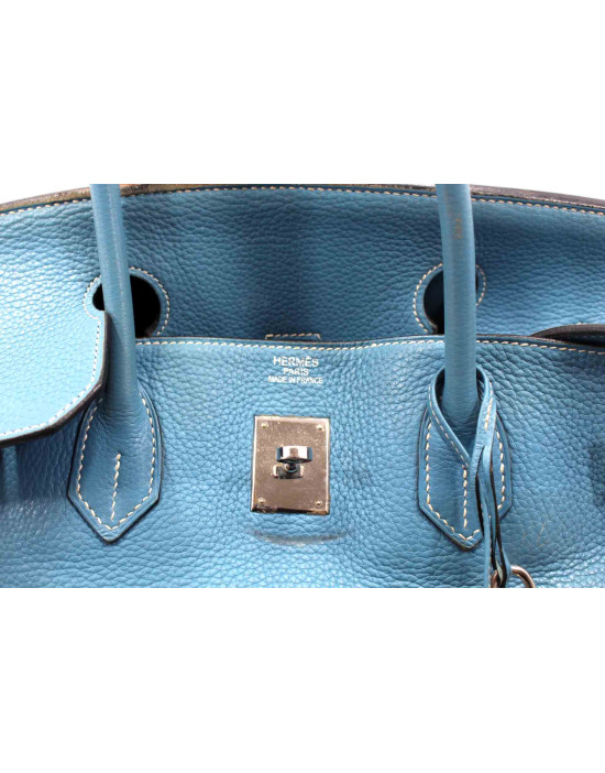 Hermes Birkin 40 Pelle Azzurro