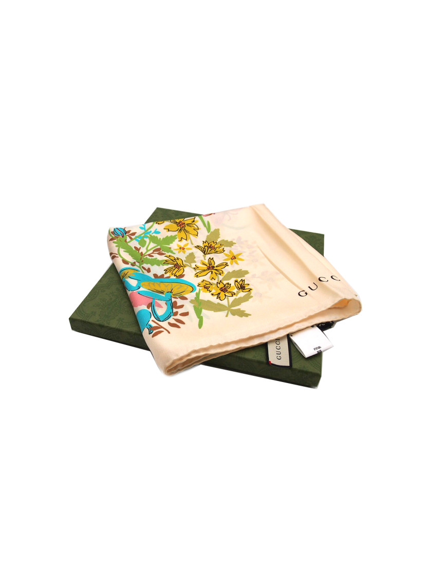 Gucci Foulard Seta Panna