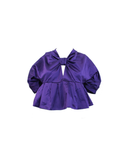 Prada Blusa Seta Viola