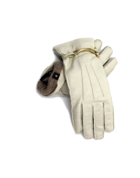 Gucci Guanti Pelle Beige