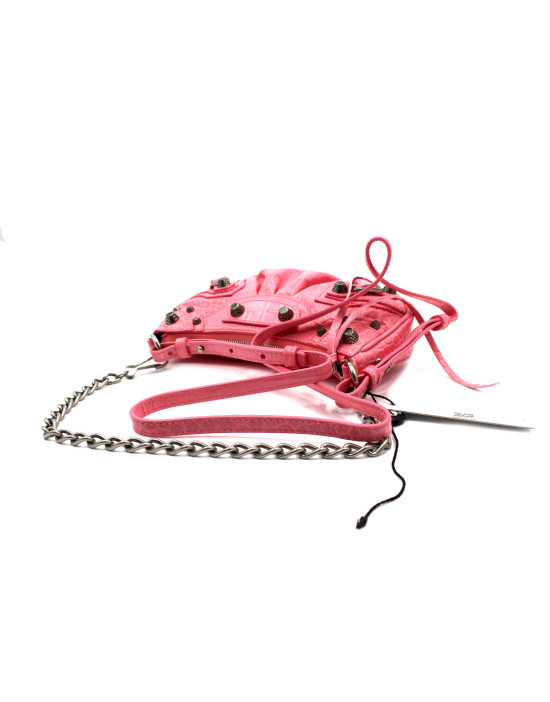 Balenciaga Le Cagole Pelle Stampa Cocco Rosa