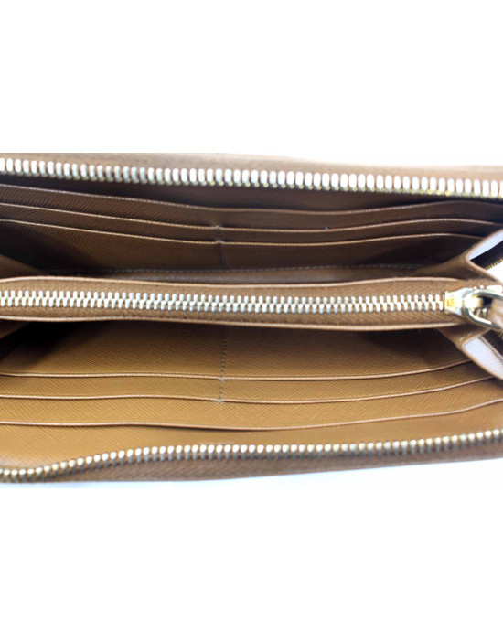 Prada Portafoglio Pelle Nocciola