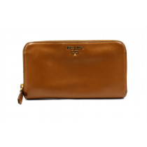 Prada Portafoglio Pelle Nocciola