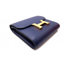 Hermes Portafoglio Pelle Blu