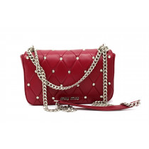 Miu Miu Tracolla Nappa Magenta Borchie