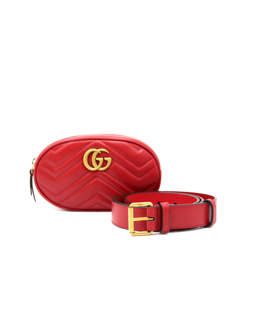 Gucci Marsupio Marmont Pelle Rossa