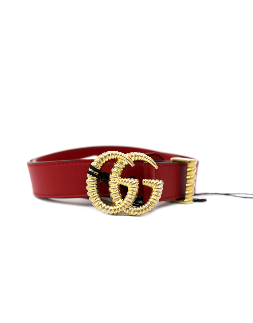 Gucci Cintura Pelle Rossa
