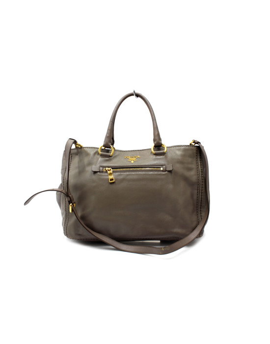 Prada Shopping Pelle Grigia