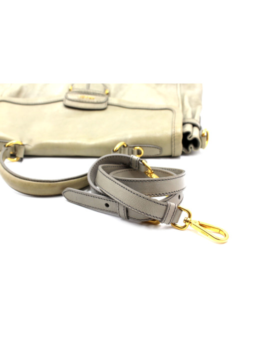 Prada Shopping Pelle Grigia