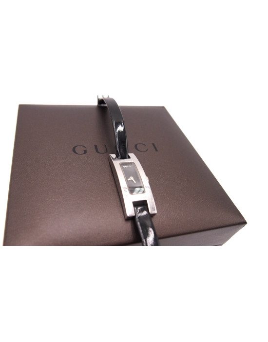 Gucci Orologio Acciaio e Pelle Vernis