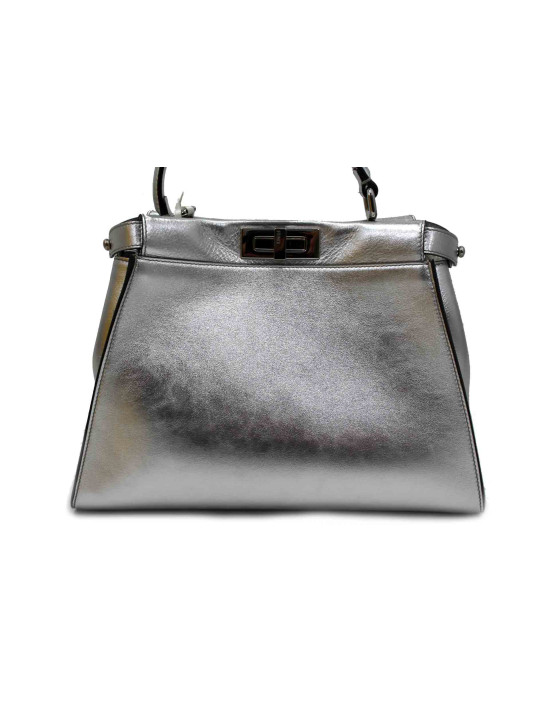 Fendi Peekaboo Pelle Argento