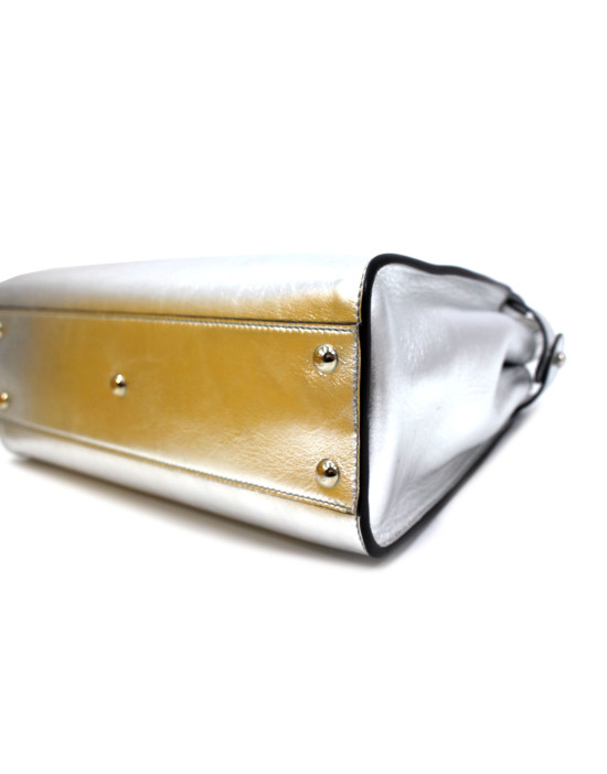 Fendi Peekaboo Pelle Argento