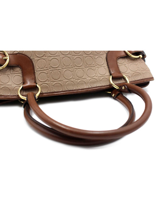 Ferragamo Shopping Tela Beige