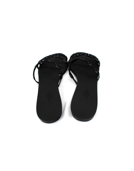 Hermes Ciabattine Gomma Nera