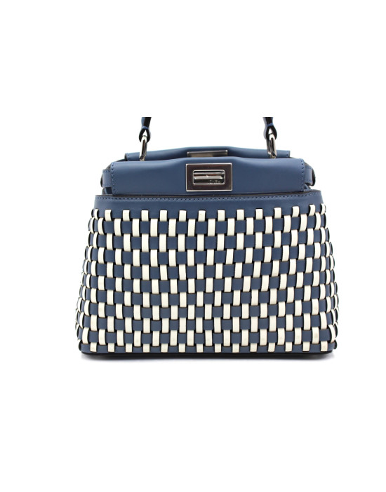 Fendi Peekaboo Pelle Bianca e Azzurra