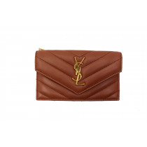 Saint Laurent Portacarte Cassandre Pelle Rosa Antico