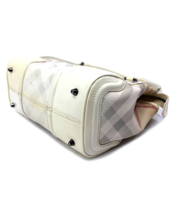 Burberry Shopping Pelle Bianca