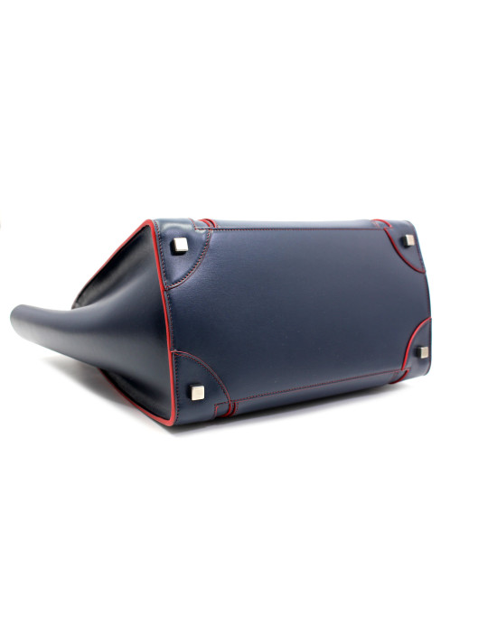 Celine Luggage Pelle Blu e Rossa