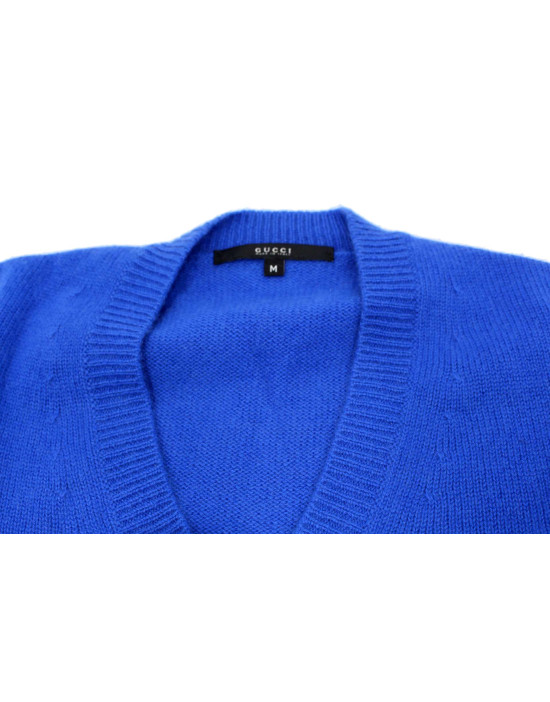 Gucci Maglia Cashmere Blu