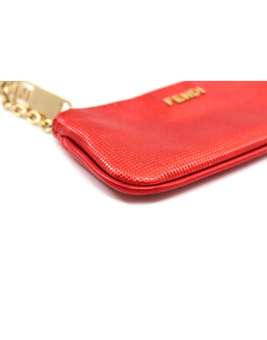 Fendi Portachiavi Pelle Rossa