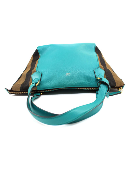 Fendi Shopping Pelle Turchese