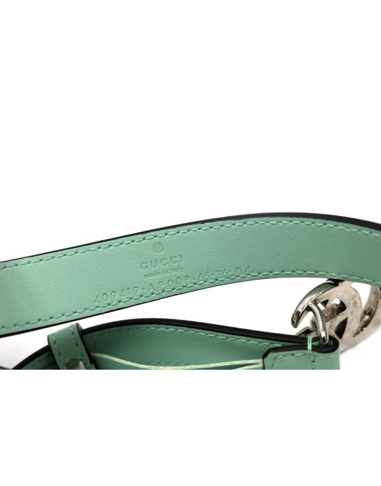 Gucci Cintura Pelle Turchese