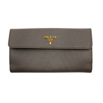 Prada Portafoglio Pelle Saffiano Argilla