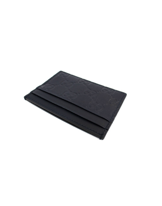 Gucci Portacarte Pelle Guccissima Blu