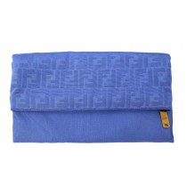 Fendi Clutch Tela Blu