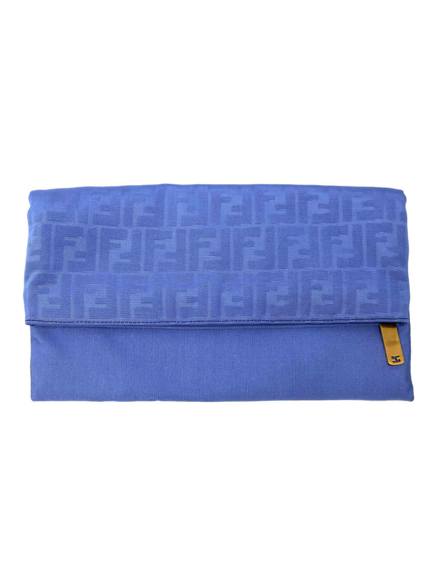 Fendi Clutch Tela Blu
