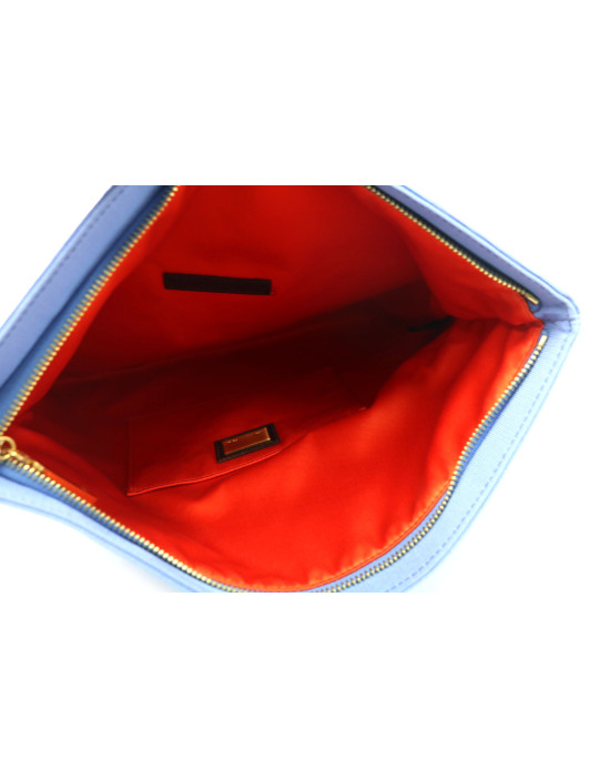 Fendi Clutch Tela Blu