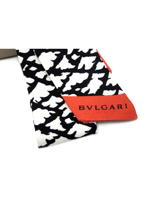 Bulgari Foulard Seta Bianco e Nero