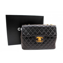 Chanel Maxi Logo Vintage Pelle Nera