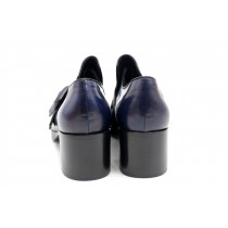 Miu Miu Mocassini Pelle Blu